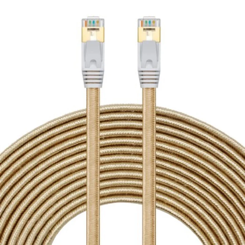 CAT7 RJ45 Patch Ethernet LAN Network Cable For Router Switch gold plated cat7 network cable RJ45 8P8C GOLD PLATED PLUG