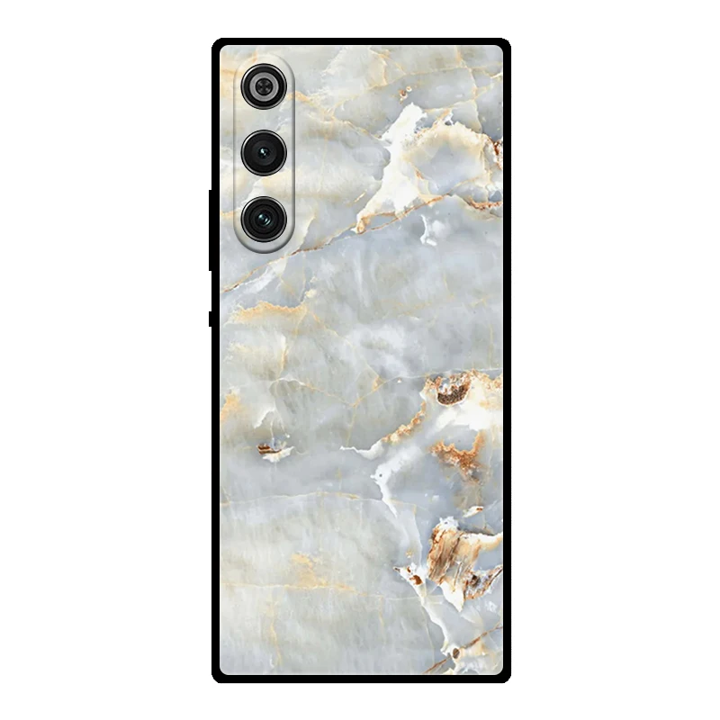 Marble Soft Matte Silicone Back Cover with Full Coverage Protection