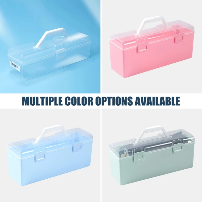 Calligraphy Brush Case Portable Long Paint Brush Storage Box Large Capacity Paint Container Drawing Tool