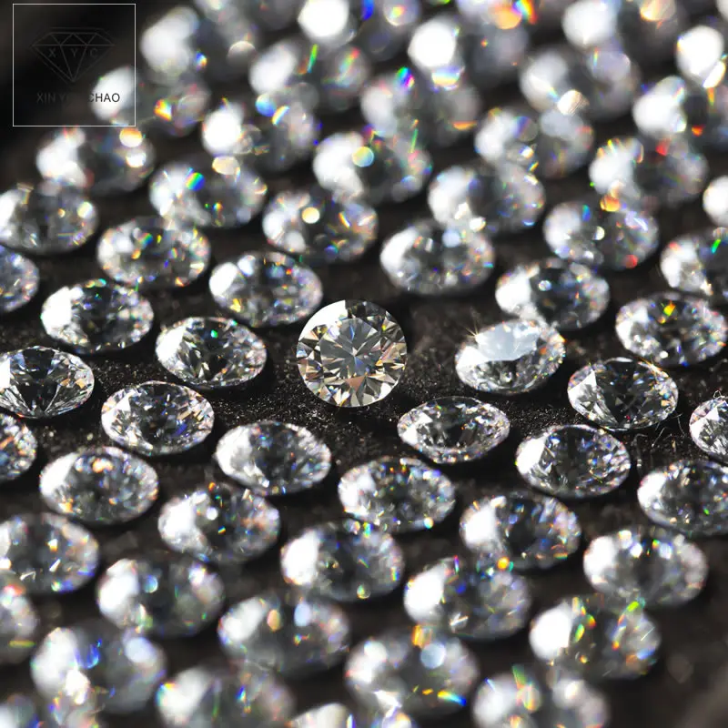 Wholesale 6.5~8.0mm 50pcs/bag 5A Grade White Zircon Stone   Brilliant Round Cut Cubic Zirconia Stones For Jewelry   Making DIY
