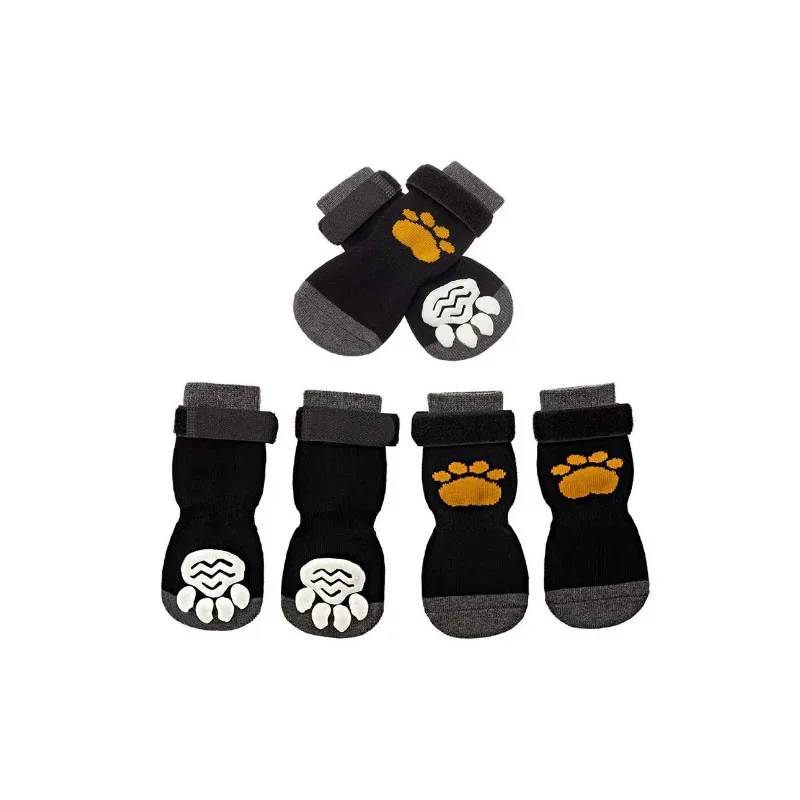 HYLYUN Calcetines antideslizantes para perros, 3 pares, calcetines de  agarre para perros con correas de control de tracción para interiores en  suelos