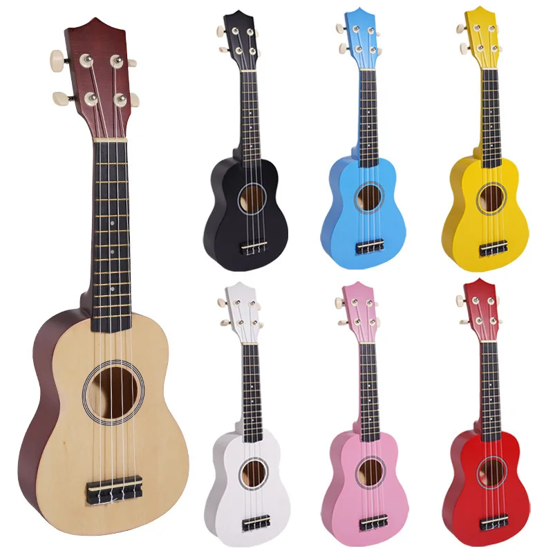21 Inch Hawaii Ukulele Music Instruments Cavaquinho Mini Small 4 Strings Classic Guitar Ukelele Concert Kids Girl Beginner Uke ukulele set