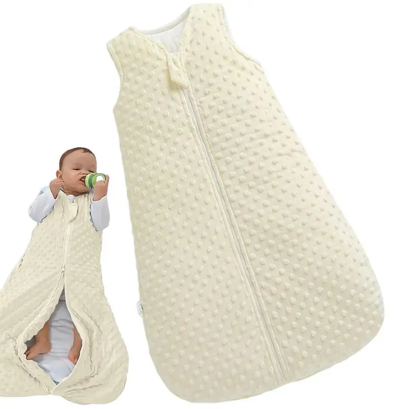 

Sleep Sack Winter Warm Plush Sleeping Sack Sleeveless Sleeping Bag Unisex Sleep Sack With Two-way Zipper Wearable Sleep Sacks