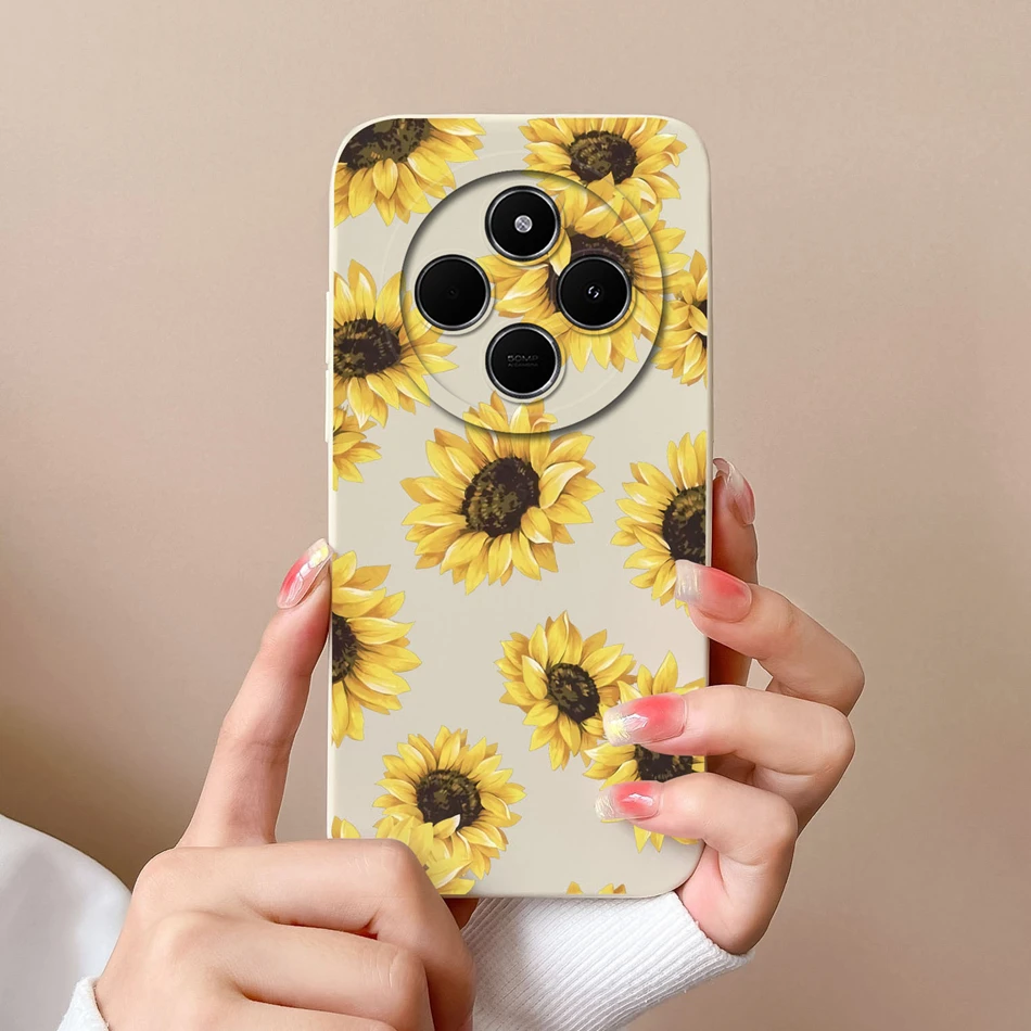 Leisure Flowers Soft Silicone Phone Case with Enhanced Lens Protection