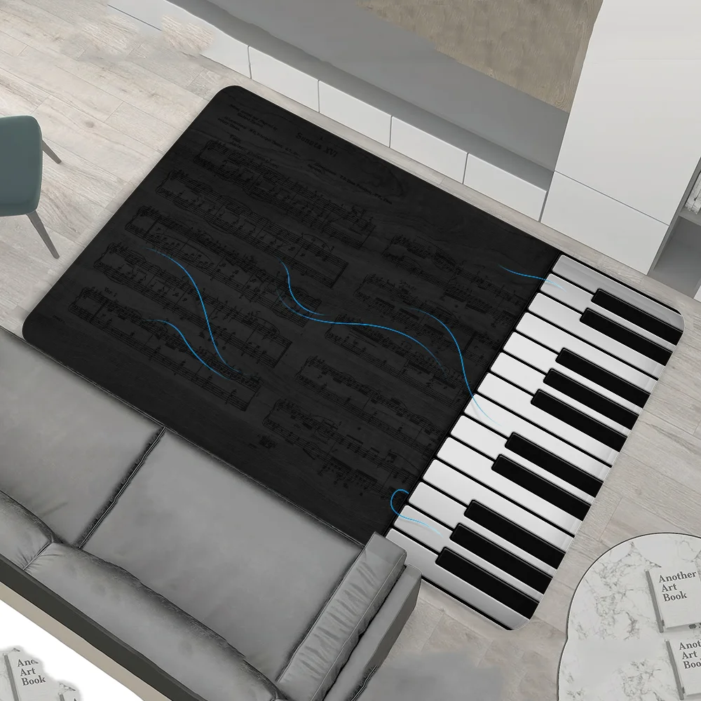 Piano Key Music Kitchen Mat Cheaper Anti-slip Modern Living Room Balcony Printed Modern Home Decor 2