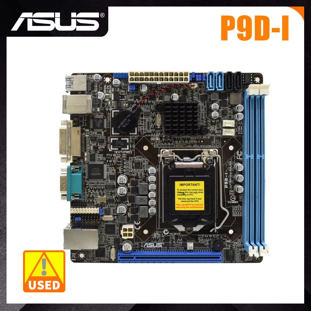 Scheda Madre Asus P9D-I Scheda Madre 1150 Ddr3 Mini Itx Intel C222 Kit Di Supporto Sata3 Da 16Gb Xeon E3-1200 V3 Core I3-4170 Cpu