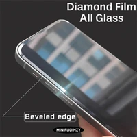Cut Edge Anti Dust Mesh 0.5mm Privacy Tempered Glass For iPhone 17 15 16 Pro Max Screen Protector 17 Air Plus Luxury Full Cover 3