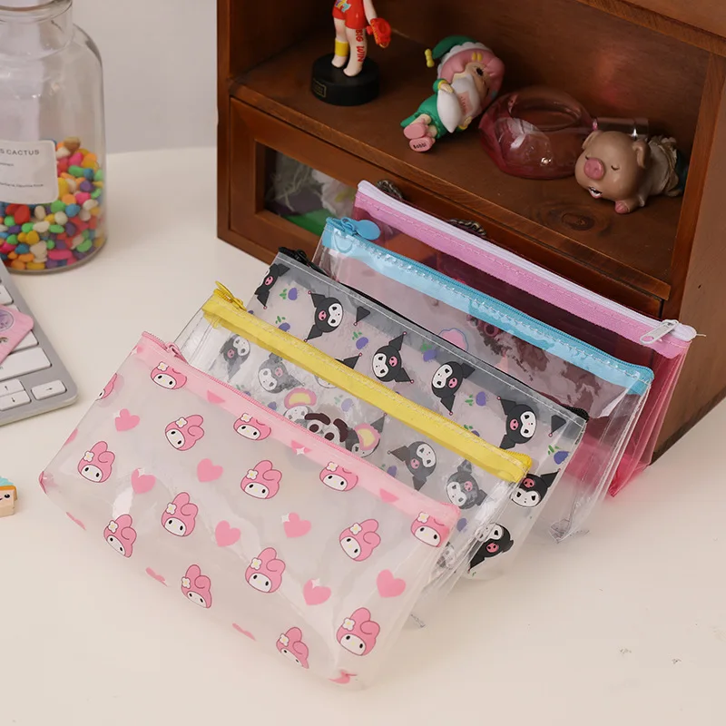 

Sanrio Kawaii Kulomi Cinnamon Melody Large-capacity Pencil Case Pen Bag High-value Student Pen Storage Cute Girl Toys