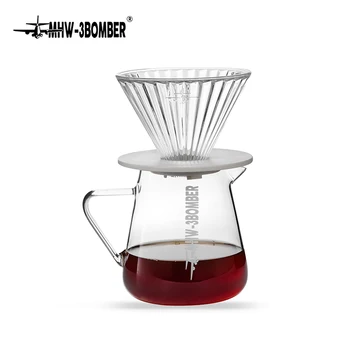 MHW-3BOMBER 500ml Coffee Server Glass Coffee Pot Espresso Dripper Pour Over Maker Brewer Pot Clear Chic Home Kitchen Accessories 1