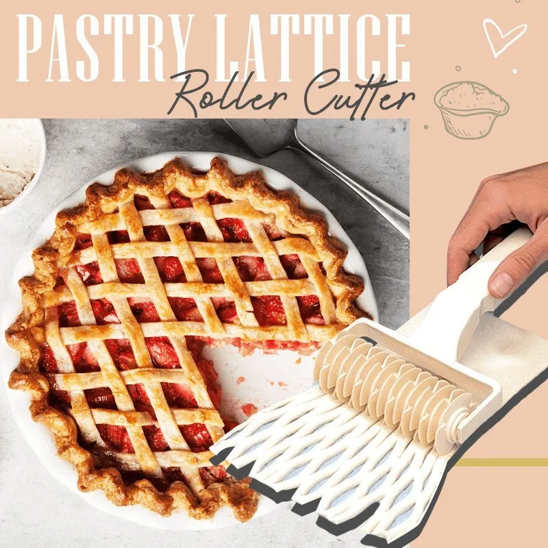 Pizza Lattice Roller Cutter Plastic Pastry Baking Tool Pull Net Wheel Knife for Dough Cookie Pie Kitchen Gadgets Baking Tools