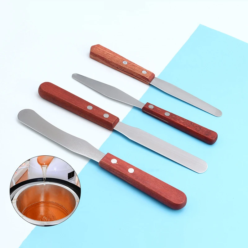 Stainless Steel Waxing Sticks Spatulas For Depilation Hair Removal Applicator Easy Hold Epilator Wax 2