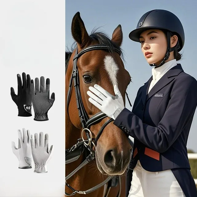Equestrian Gloves Outdoor Equestrian Equipment Sun Protection Horse Riding Clothes Wear-resistant Horse Racing Touch Screen