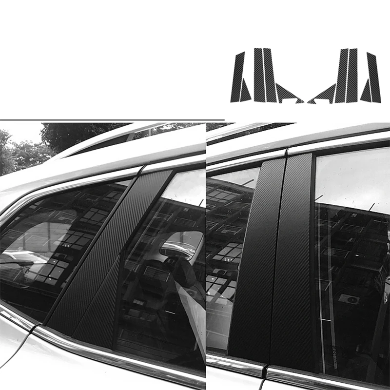 

Для ROEWE RX5 защита из углеродного волокна наружные окна BC центральный столб отделочные полосы Автомобильная наклейка украшение автомобильные аксессуары черный