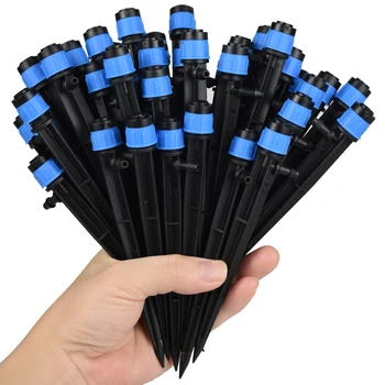 KESLA 30pcs 13CM Adjustable 360° Garden Sprinkler Nozzle for 4/7mm Hose Drip Irrigation Watering System Kit Pot Plant Greenhouse