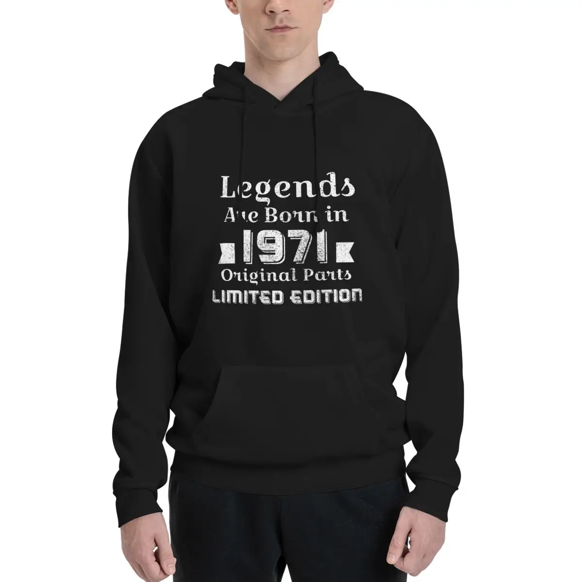 

Legends Are Born In 1971 Original Parts Limited Couples Plus Velvet Hooded Sweater Travel Sexy Hooded rope pullover Novelty
