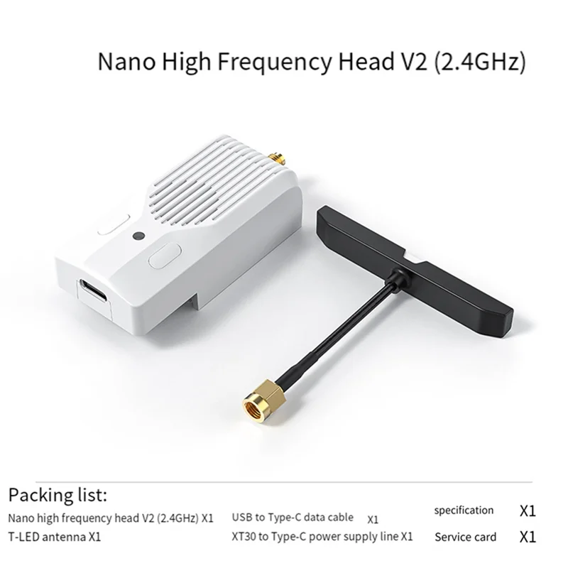BETAFPV Nano TX V2 모듈 ELRS 2.4Ghz 1W 1000Mw FPV T-LED 안테나 레이싱 드론 쿼드콥터용