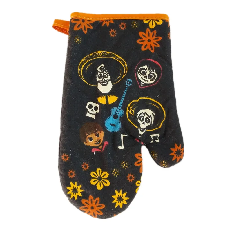 1Pc 16x27cm Cotton Halloween Series Printed Oven Mitts Baking Glove Microwave Insulation Kitchen Tool Party Gift