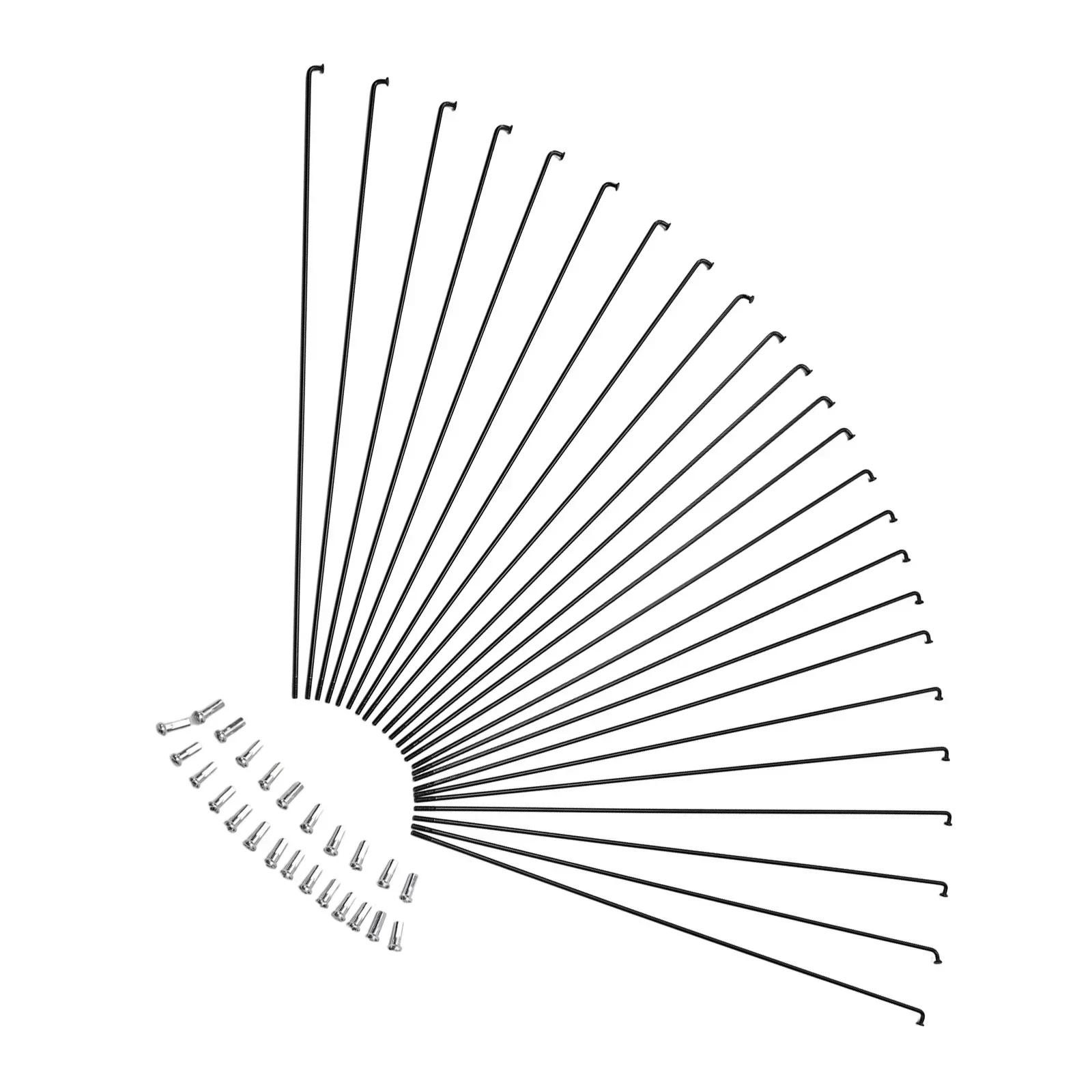 Bicycle Spokes 24 Pcs Bicycle Spokes Steel Spokes AND Nipples For MTB Bike 255MM/275MM/289MM Rust Proof For 27.5/26/29er Cycling Parts