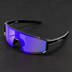 Luxury Vintage Designer Outdoor Sport Sunglasses - Unisex Punk Windproof Shades (Black Blue)
