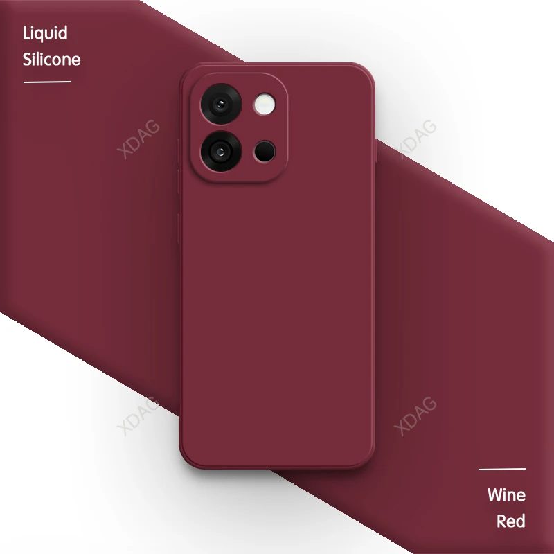 Classic Square Liquid Silicone Phone Case with High-Quality Camera Protection