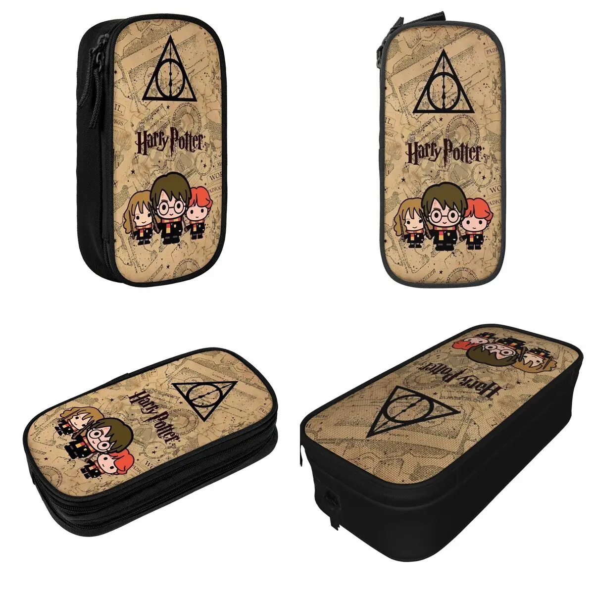 Harrys Potters Magic School Pencil Cases Pen Holder Bags for Student Big Capacity Students School Zipper Pencilcases 2
