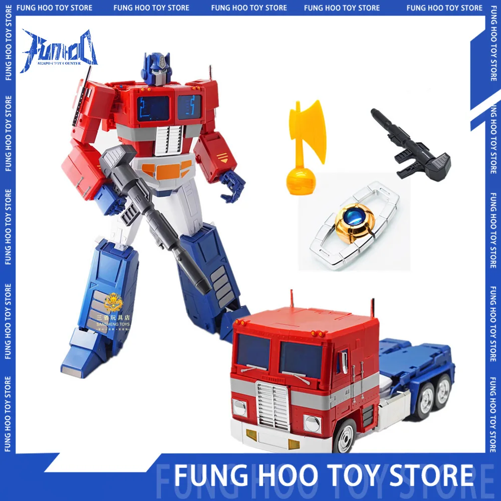 45Cm Trasformazione Pangu Action Figure Pt Pt01 Pt-01 Op Commander Modello Abs Pa Lega Luminescente Figurina Regalo Giocattolo Di Capodanno