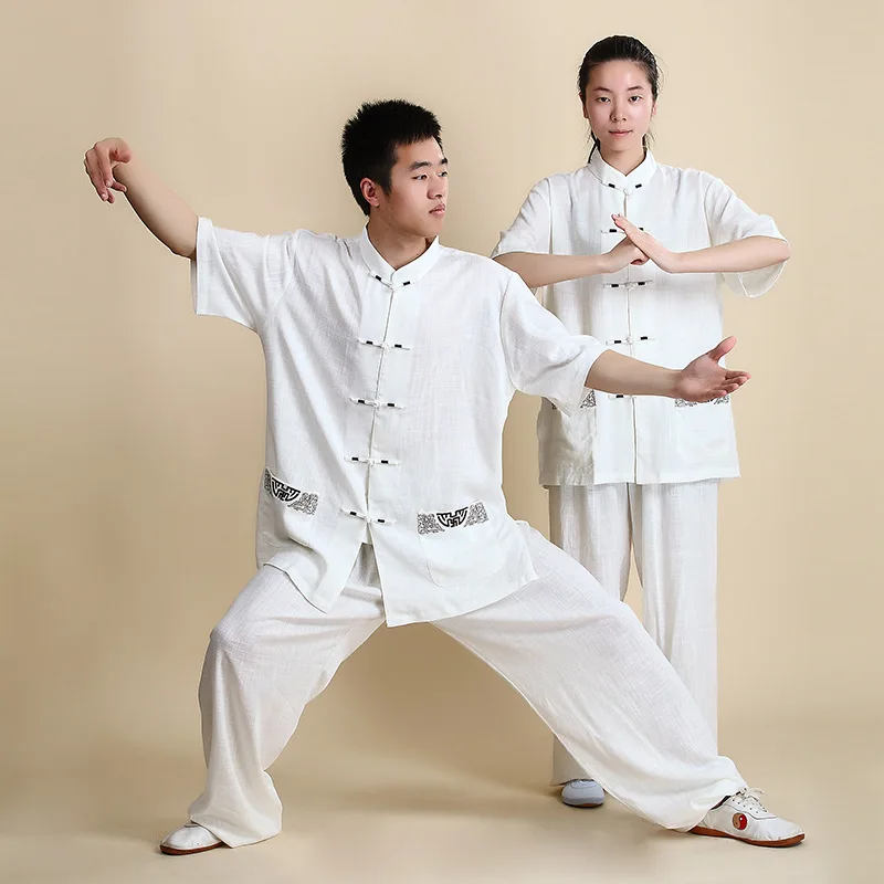 

Yourqipao Tai Chi Clothing Unisex Linen Summer Chinese Performance Tang Suit Men's Rayon Kung Fu Suit Vintage Sets WuShu Uniform