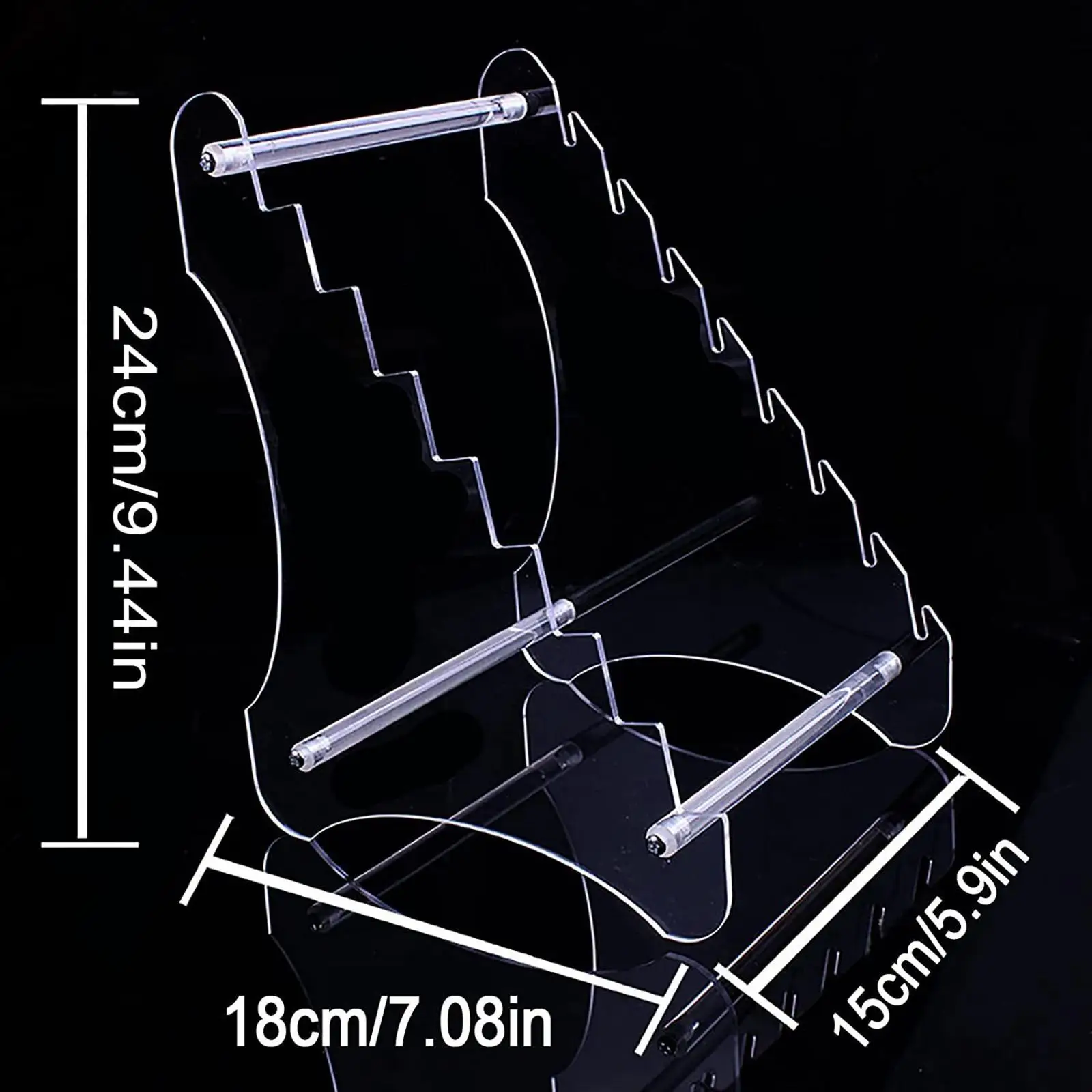 Knife Holder Storage Rack Bracket Transparent 18x15x24cm with 8 Layers Clear Shelf for Office Lounge Multipurpose Lightweight Knife Holder Storage Rack Bracket Transparent 18x15x24cm with 8 Layers Clear Shelf for Office Lounge Multipurpose Lightweight