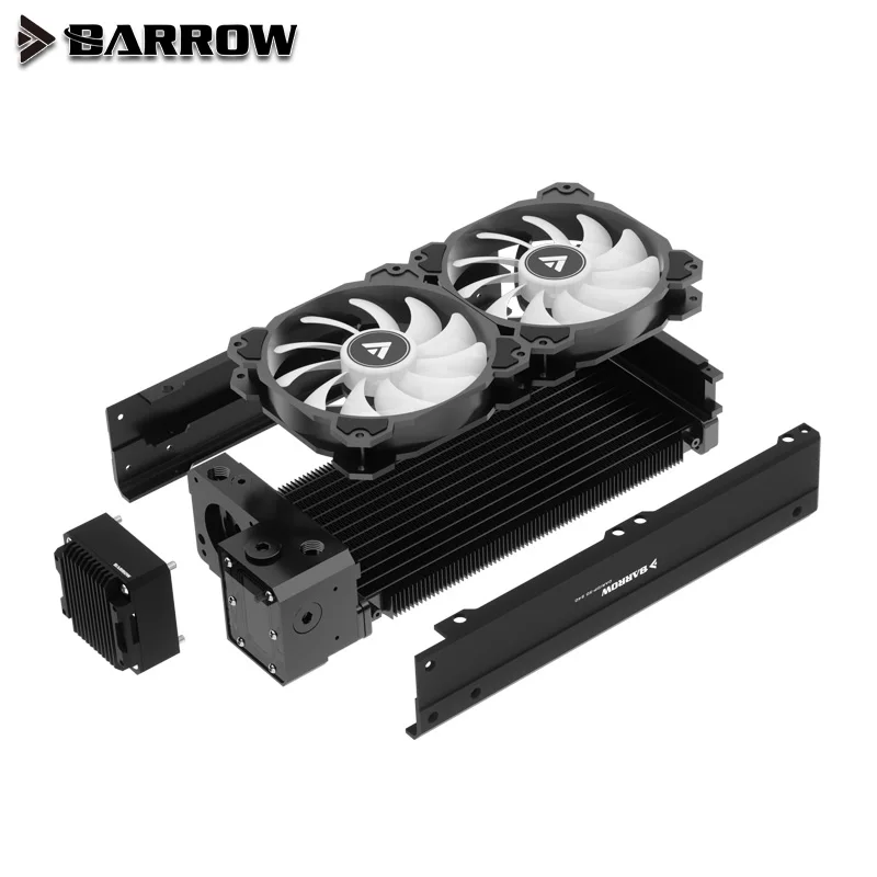 

BARROW 360mm Radiator+17W PWM Pump+Fan Integrated ITX case integration solution Copper Water Discharge Liquid Heat Exchanger B