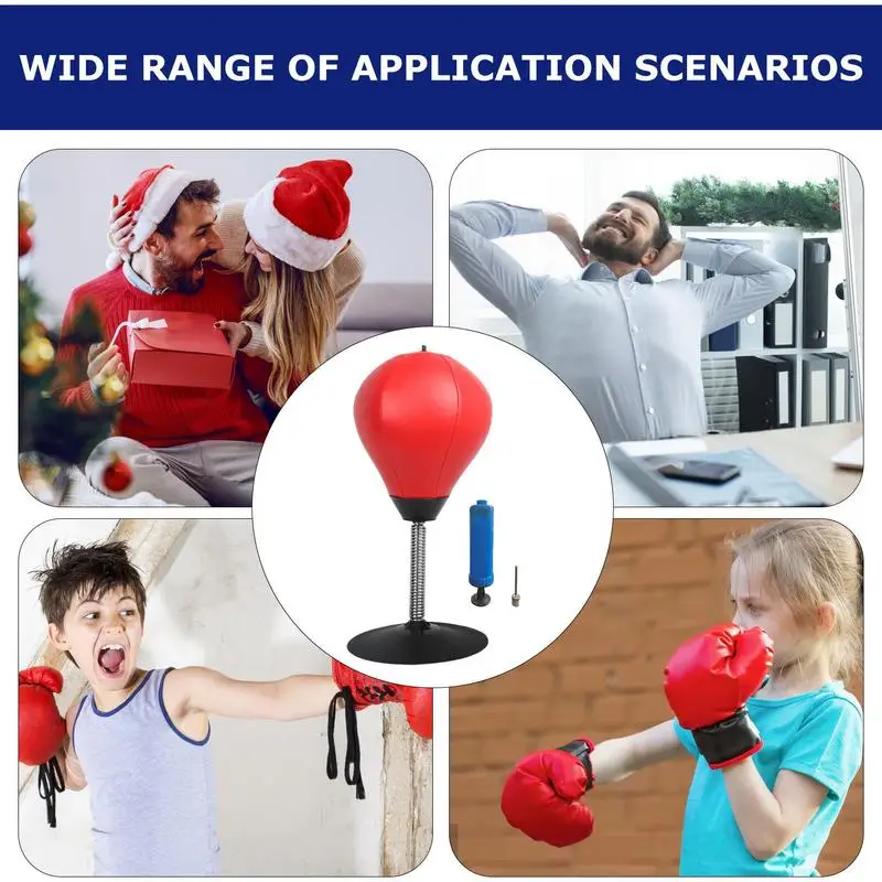 Tabletop Punching Bag With Suction Cup & Stand Boxing Speed Ball Boxing Equipment For Anger Management Toys 
