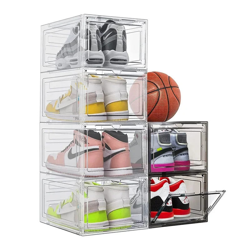 Acrylic transparent shoe box, size 48, large, thick, anti oxidation, front opening, side opening, magnetic suction AJ shoe box 4