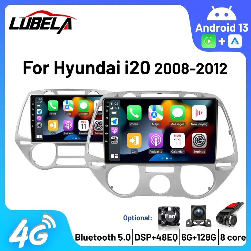 

2 din Android 13 Auto autoradio multimediale per Hyundai I20 2008 - 2012 navigazione GPS 2Din Carplay 4G WIFI lettore dvd Stereo