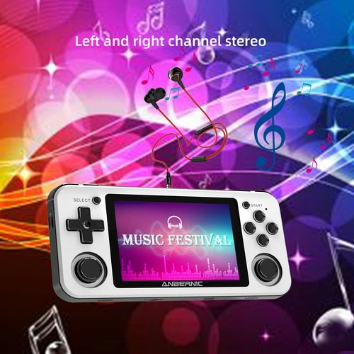 Anbernic 레트로 비디오 게임 콘솔, 3.5 인치 IPS 스크린, 3500 mAh 오픈 소스 리눅스 8000 + 게임, PS1 PSP NDS N64 GBC GBA FC, RG351P 4