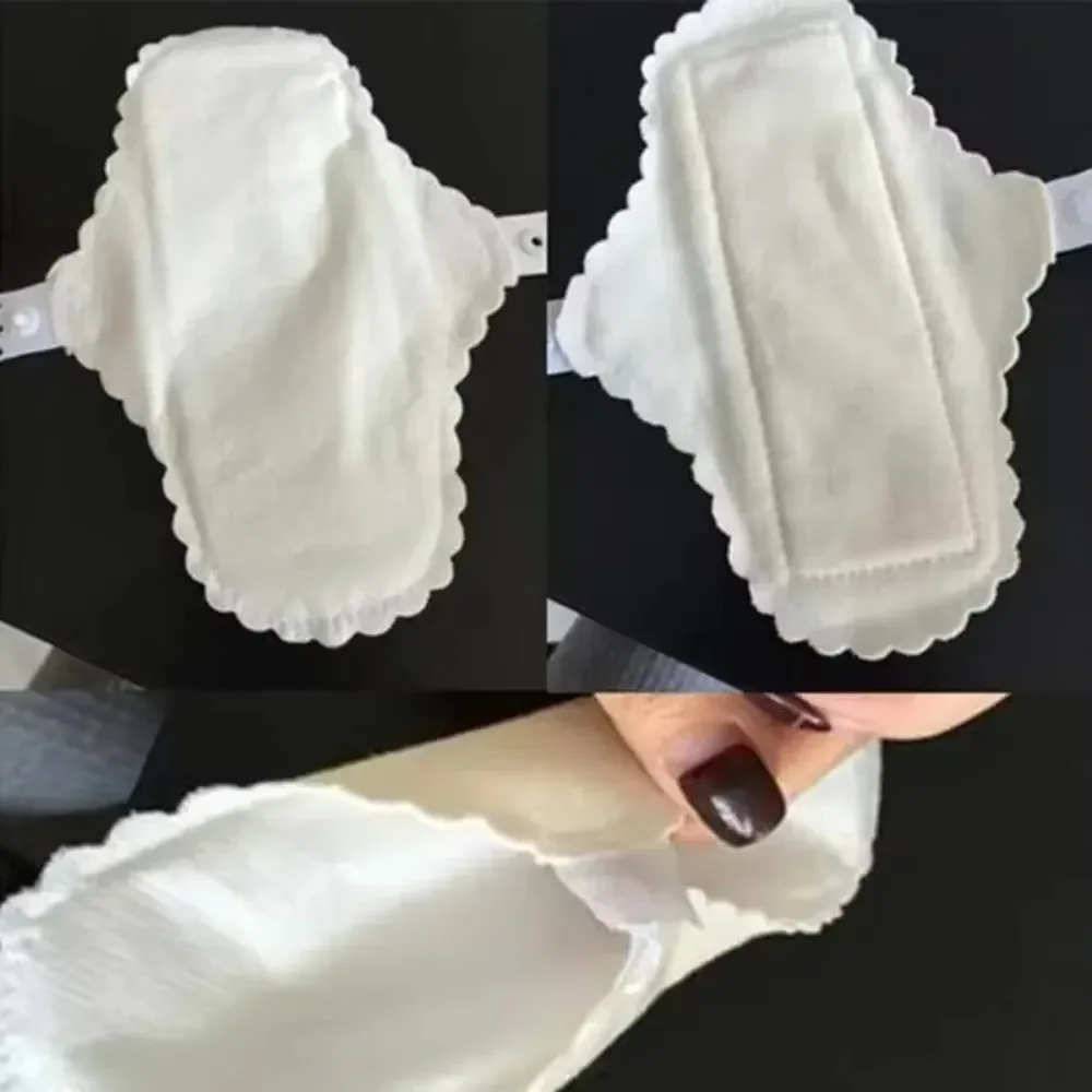 Durable Soft Cotton Adult Diaper Reusable Cloth Pads Panty Liners Feminine Panty Liners Washable Sanitary Pads - 5