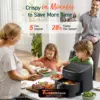 Air Fryer 9-in-1, Compact & Large 6 Qt, 5 Fan Speeds with 450F for Crispy, 95% Less Oil, 100+ In-App Recipes with Nutrien 5