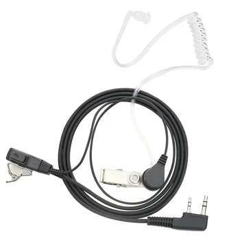 2 Pin PTT MIC Headset Covert Acoustic Tube In-ear Earpiece For Kenwood TYT Baofeng UV-5R BF-888S CB Radio Accessories 2