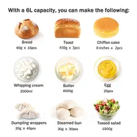 Настольный миксер Petrus, многофункциональный кухонный комбайн, сверхмощный интеллектуальный кухонный блендер, 800 Вт, 6 л, PE4633 — изображение 3