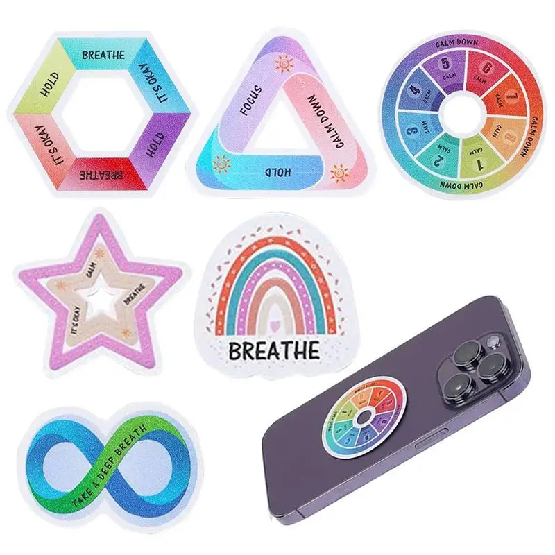 Calm Sensory Stickers 6PCS Calming Textured Adhesive Strips Toys For Stress Relief Calming Relief Adhesive Grip Tape For Phones q 84 men s inline skates air hockey hockey tape hockey grip hockey puck