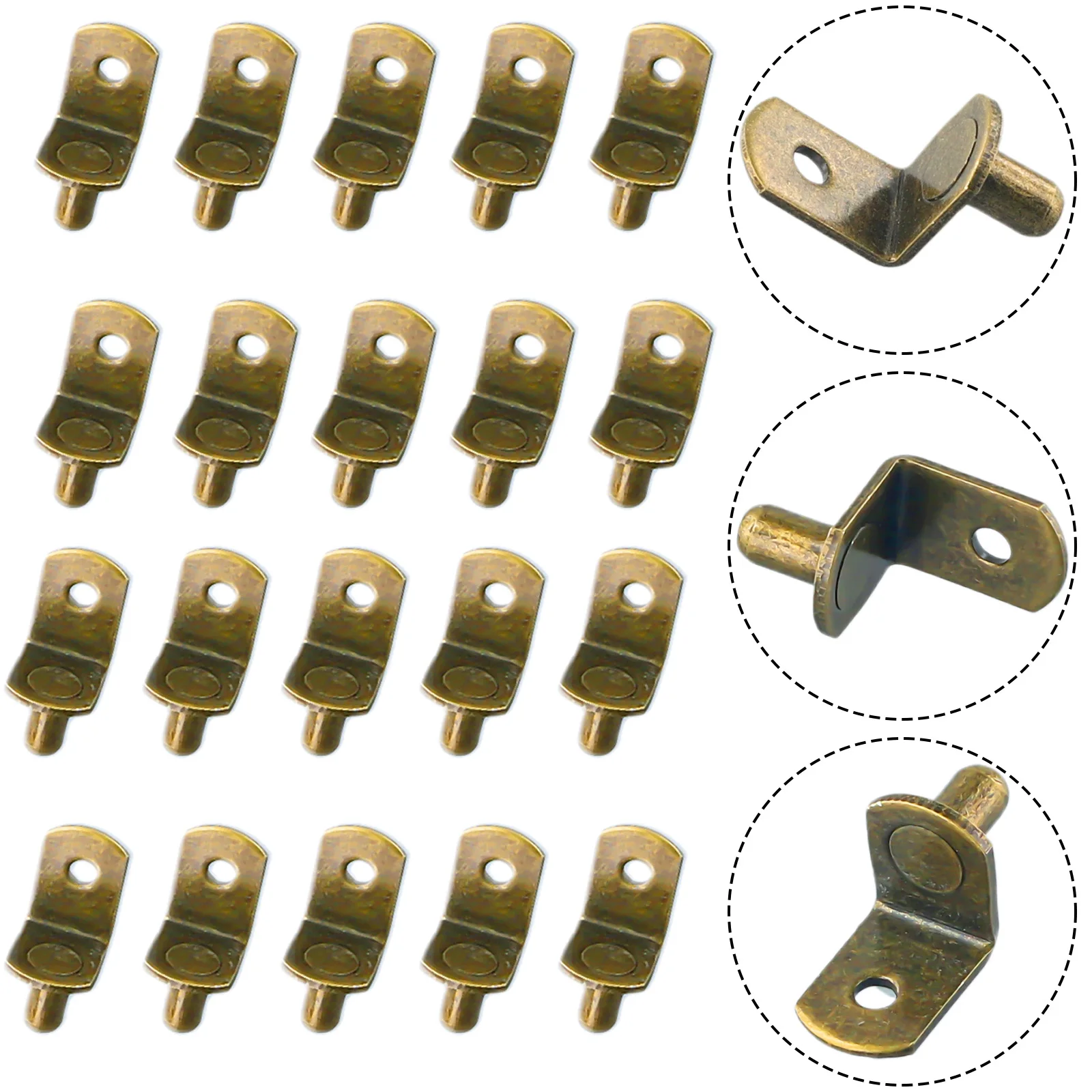 

20Pcs Shelf Peg L-Shaped Pegs Pins Plate Support Cabinet Furniture Plugs Shelf Support Spoon Studs Accessories