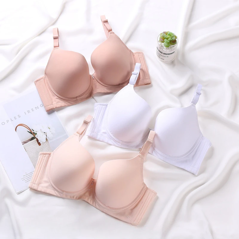 

Summer Sexy Bras Europe & America Smooth Simple Thin Lingerie B C D Cup Adjusts and Gathers Traceless Fashion Underwear