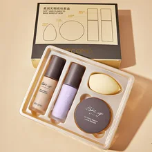 

Ladies Makeup Base Cream 4-piece Set Liquid Concealer Foundation Cosmetic Set Moisturizing Long Lasting Wholesale
