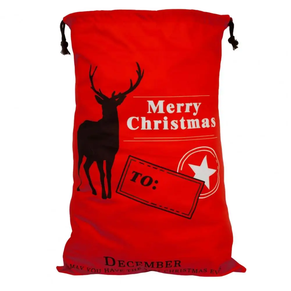 

Рождественский Большой Подарочный мешок для конфет, олень, Санта, мешок, большой хлопковый Рождественский мешок для конфет, рождественские подарки, искусственные сувениры