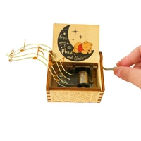 Wooden Music Box The Pooh Saying Music Boxes Antique Engraved Musical Boxes Gifts for Birthday/Christmas/Anniversary 1