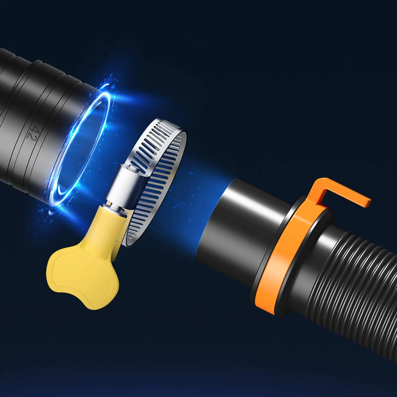 RV Water Hose Camping Water Hose Trailer Waste Pipe Expandable Sealing Waste Water Hose for Lawn Marine Camping Travel Trailer