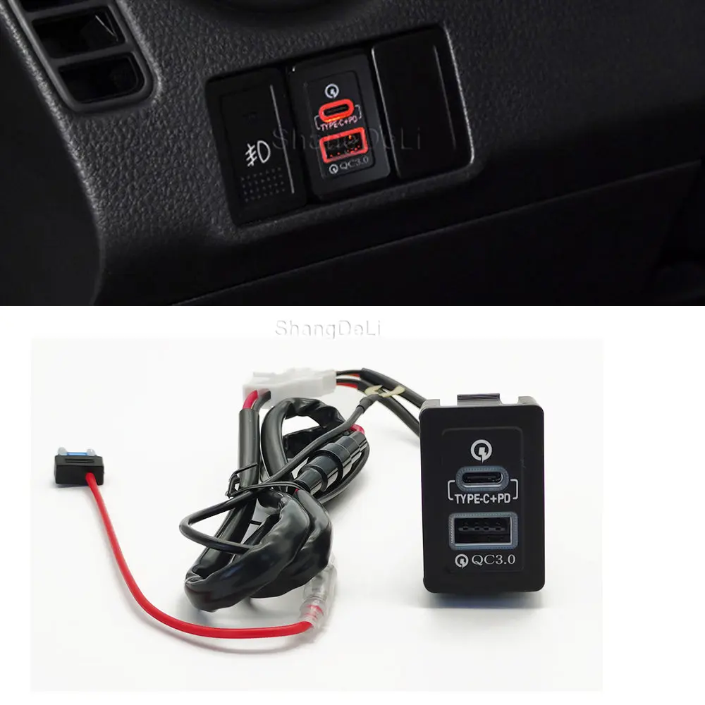 Quick Car Charger Socket 12V/24V QC3.0 PD USB Interface Power Adapter For Suzuki SX4 Swift Vetra