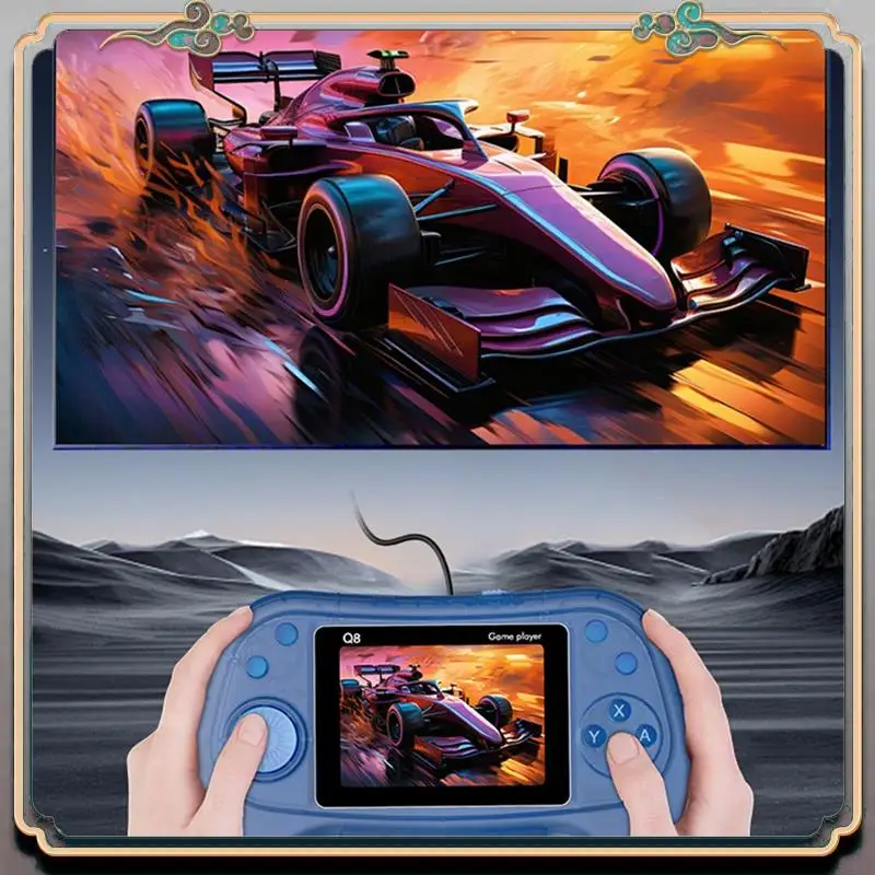 A46M-Q8 Handheld Game Console 3.0 Inch Screen 800-In-1 Classic Games Retro Game Console Support TV Connection For Children