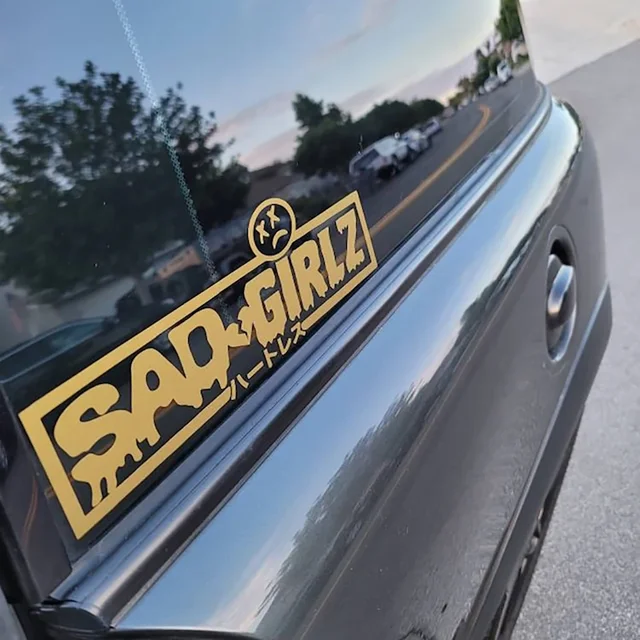 Sadgirlz Heartless Car Styling Windows Stickers And Decals Bumpers Vehicle Supplies Vinyl Accessories Self-adhesive Film