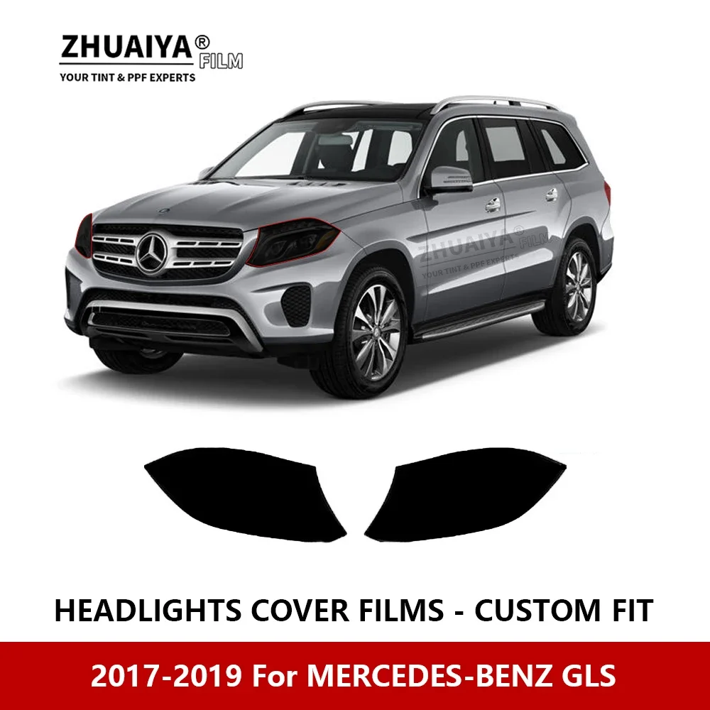 

For MERCEDES-BENZ GLS 2017-2019 Car Exterior Headlight Anti-scratch PPF precut Protective film Repair film stickers Accessories