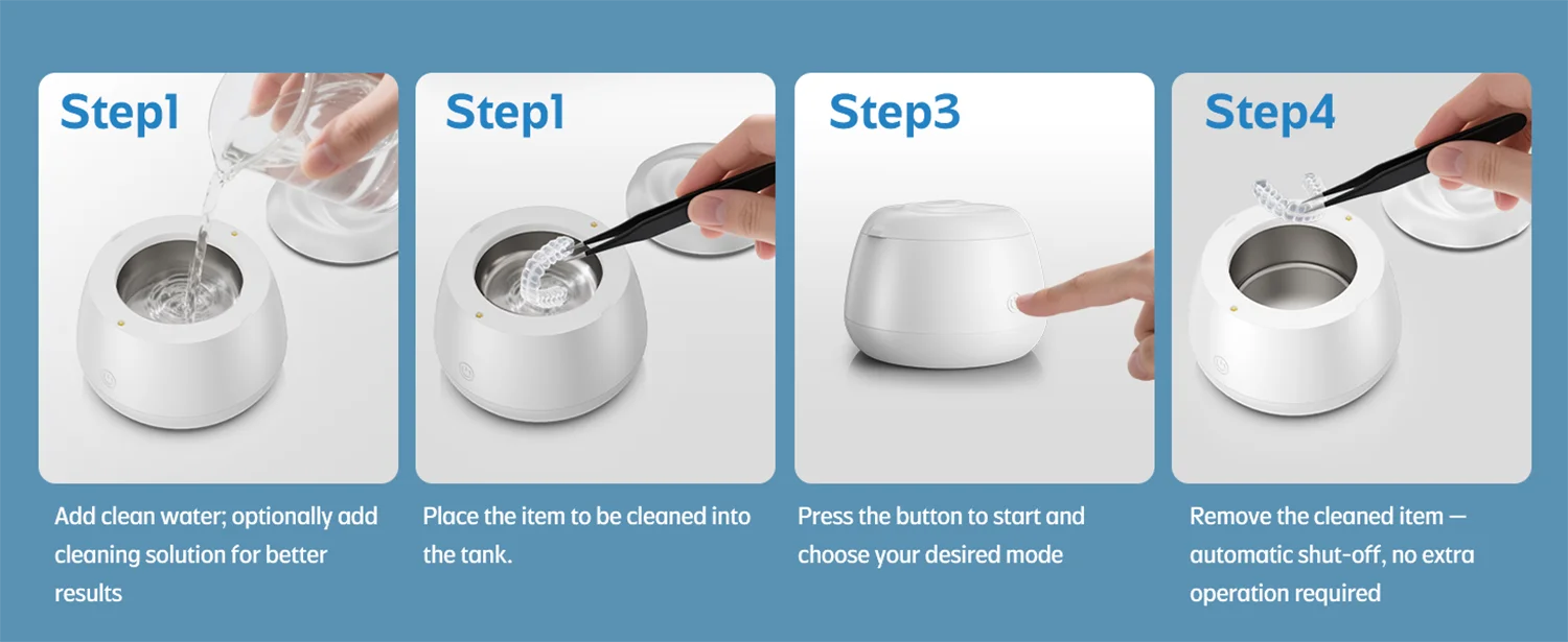 Ultrasonic Retainer Cleaner Machine For Dentures And Jewellery_voghion.com