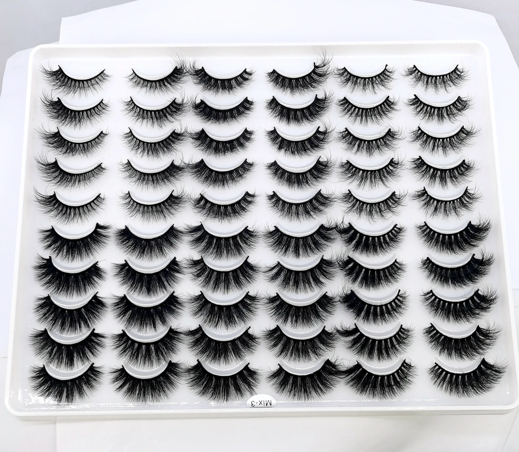 New 30Pairs 3D Faux Mink Eyelashes Thick Long False Eyelashes Dramatic Fake Lashes Makeup Extension Reusable Eyelashes maquiagem